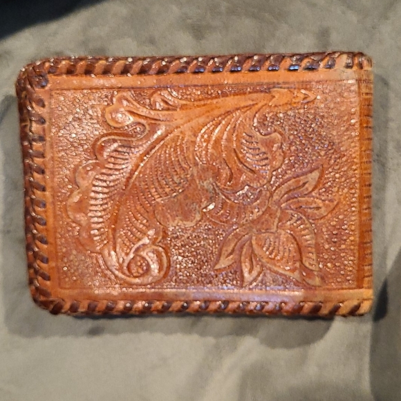 Bags | Genuine Vintage Leather Wallet Handmade In Mexico | Poshmark
